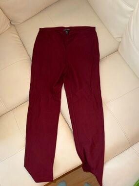 Eileen Fisher Deep Burgundy Ponte Leggings